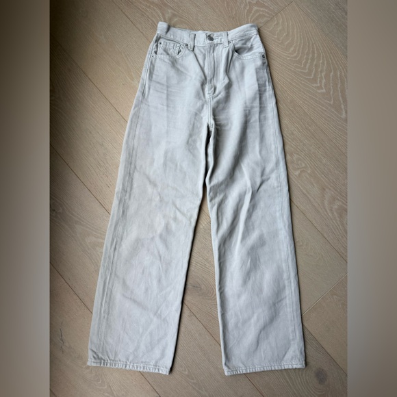 Levi High Loose Jeans, “Mushroom” In Light Grey - Picture 2 of 5